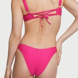 Victoria’s Secret PINK Swim Ruched Front Bikini Bottom XL NWT Radiant Rose
